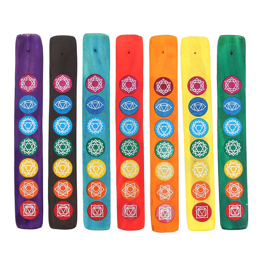 WOODEN CHAKRA INCENSE HOLDERS