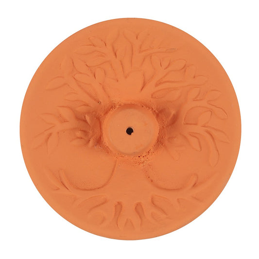 TREE OF LIFE TERRACOTTA INCENSE PLATE