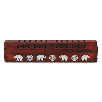ELEPHANT WOODEN ROSEWOOD INCENSE BOX SET