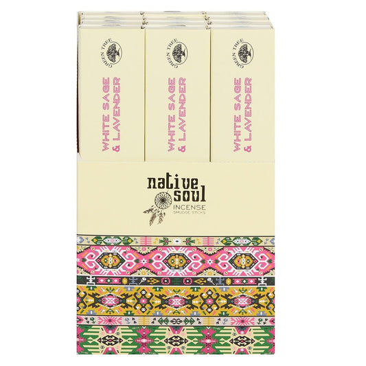 NATIVE SOUL WHITE SAGE & LAVENDER INCENSE STICKS