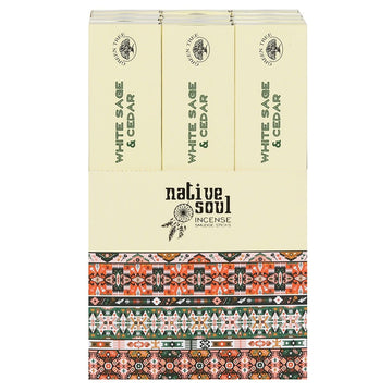 NATIVE SOUL WHITE SAGE & CEDAR INCENSE STICKS