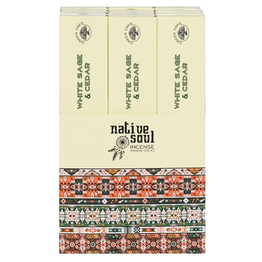 NATIVE SOUL WHITE SAGE & CEDAR INCENSE STICKS