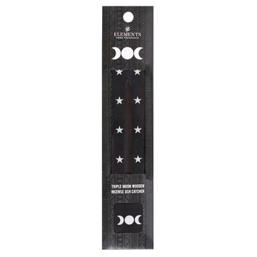 TRIPLE MOON WOODEN INCENSE ASH CATCHER