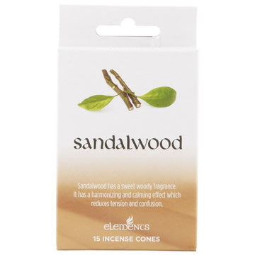 ELEMENTS SANDALWOOD INCENSE CONES