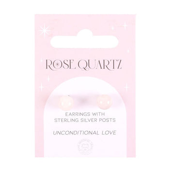 ROSE QUARTZ SEMI PRECIOUS CRYSTAL EARRINGS