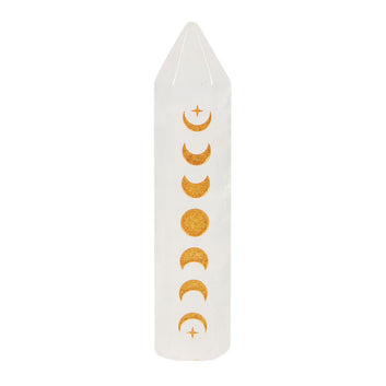 5CM CLEAR QUARTZ MOON PHASE CRYSTAL POINT