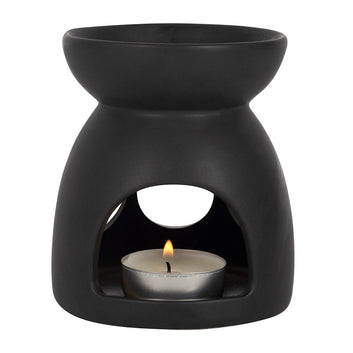 BLACK TRIPLE MOON CUT OUT OIL BURNER