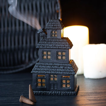 BLACK HAUNTED HOUSE INCENSE CONE HOLDER
