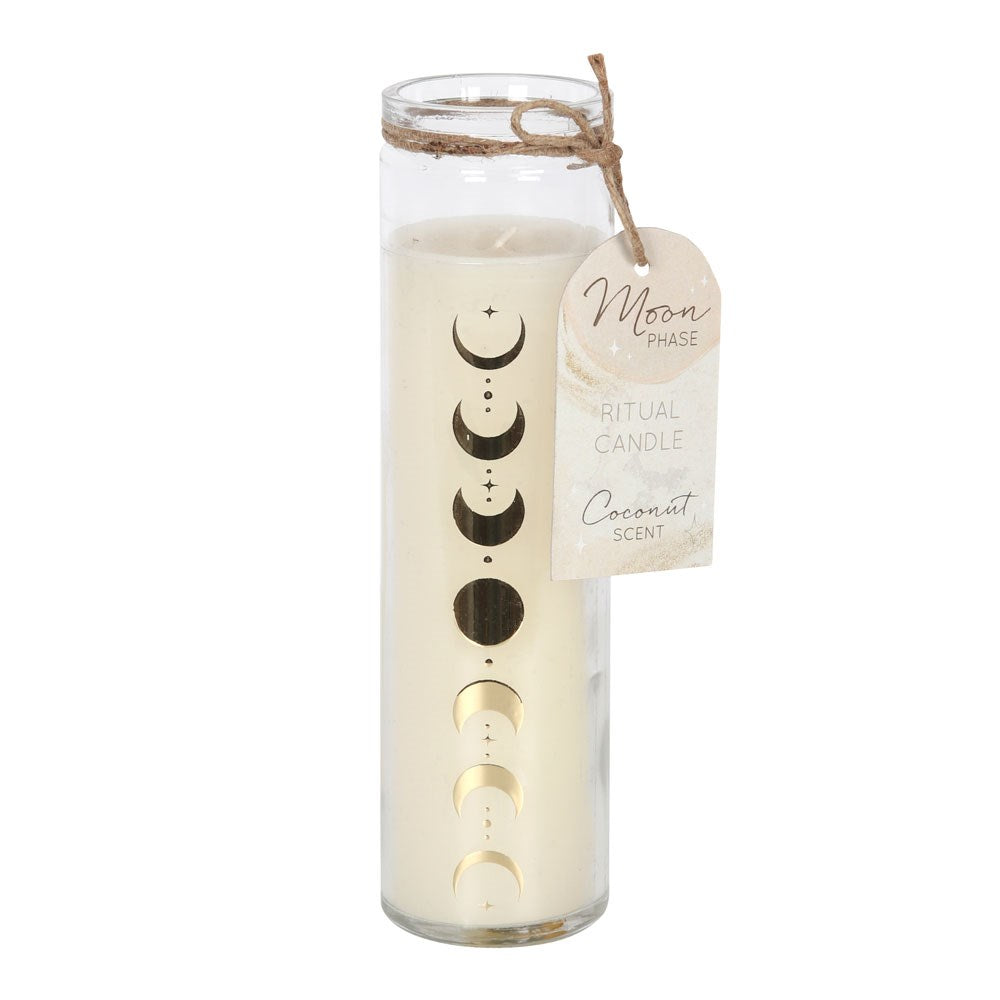 MOON PHASE COCONUT TUBE CANDLE
