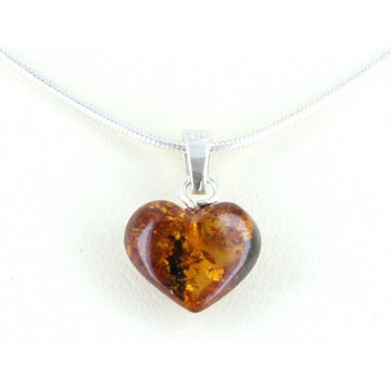 Amber Heart Pendant