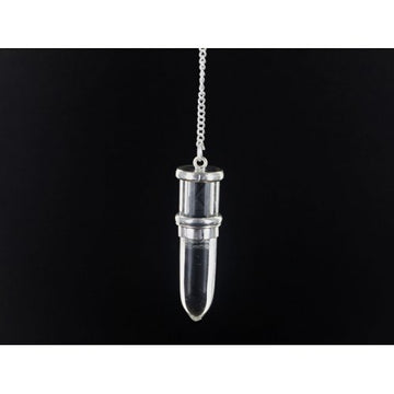 Shungite Chip Quartz Bullet Pendulum
