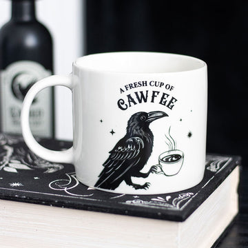 FRESH CUP OF CAWFEE RAVEN MUG