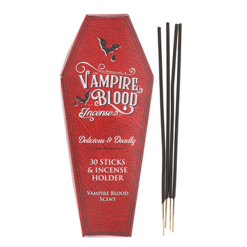 VAMPIRE BLOOD INCENSE STICK PACKS WITH COFFIN HOLDER