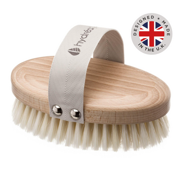 HYDREA LONDON PROFESSIONAL WET & DRY BODY BRUSH FSC® CERTIFIED BEECHWOOD WITH NATURAL BRISTLE FOR EXFOLIATION & DETOX