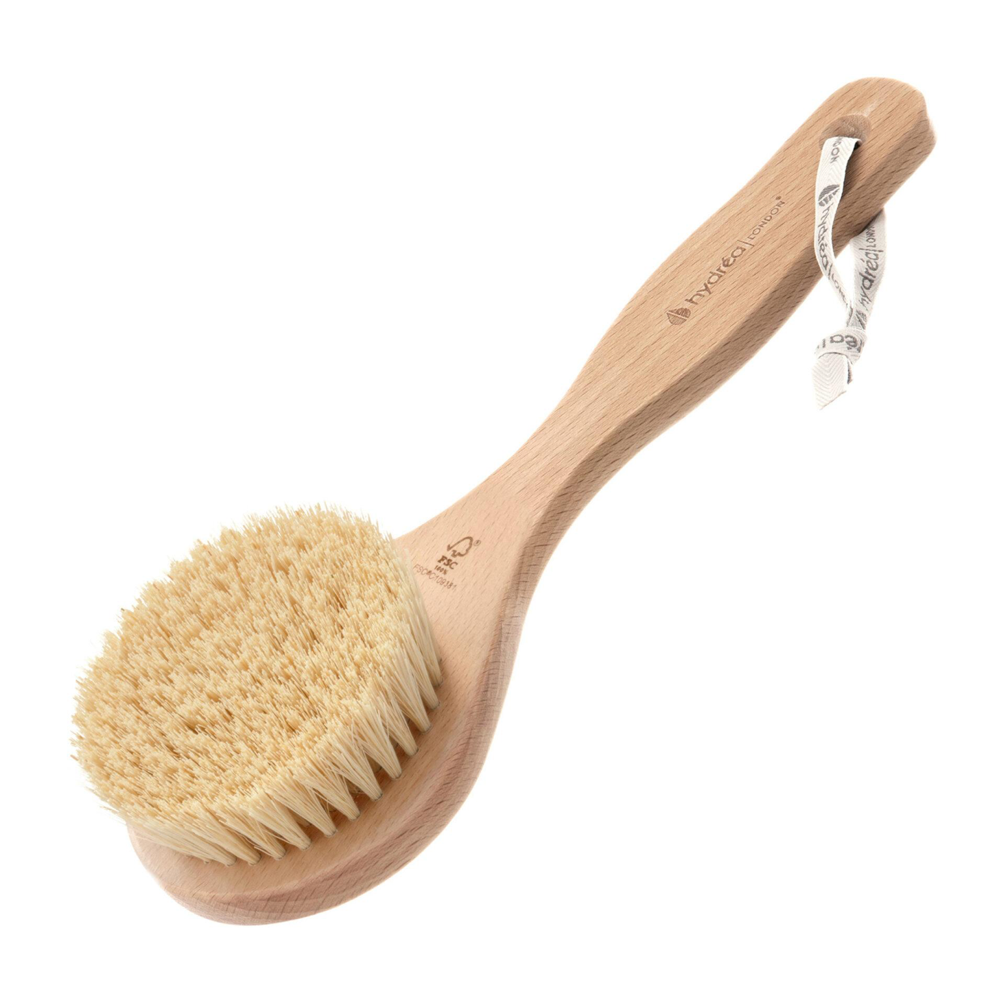HYDREA LONDON CLASSIC VEGAN DRY BODY BRUSH CACTUS BRISTLE FSC® CERTIFIED BEECHWOOD