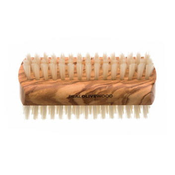 HYDREA LONDON LARGE OLIVE WOOD NAIL BRUSH NATURAL BRISTLE