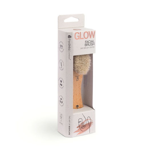 HYDREA LONDON ECO-FRIENDLY FACIAL BRUSH – FSC® CERTIFIED BEECHWOOD & NATURAL BRISTLE FOR RADIANT SKIN