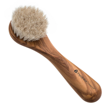 HYDREA LONDON PREMIUM OLIVE WOOD FACIAL BRUSH – EXFOLIATING NATURAL BRISTLE