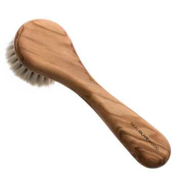 HYDREA LONDON PREMIUM OLIVE WOOD FACIAL BRUSH – SUPER SOFT EXFOLIATING NATURAL BRISTLE