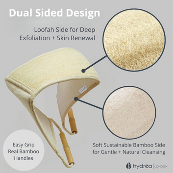 HYDREA LONDON BAMBOO + LOOFAH BACK EXFOLIATOR