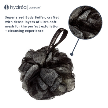 HYDREA LONDON PEBBLE BLACK LUXURY BATH BUFFER