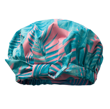 HYDREA LONDON LUXURY SHOWER CAP – PALM BLUSH