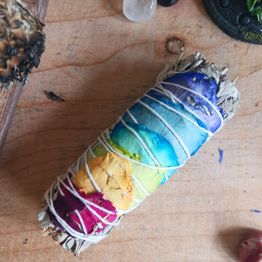 Smudge Stick | 7 Chakras Rose Petals Sage