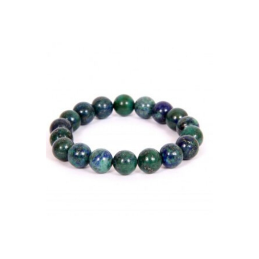 AZURITE 10MM GRADE (A) NATURAL ROUND BEADS