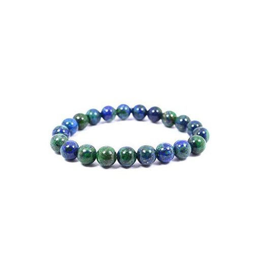 AZURITE 8MM GRADE (A) NATURAL ROUND BEADS