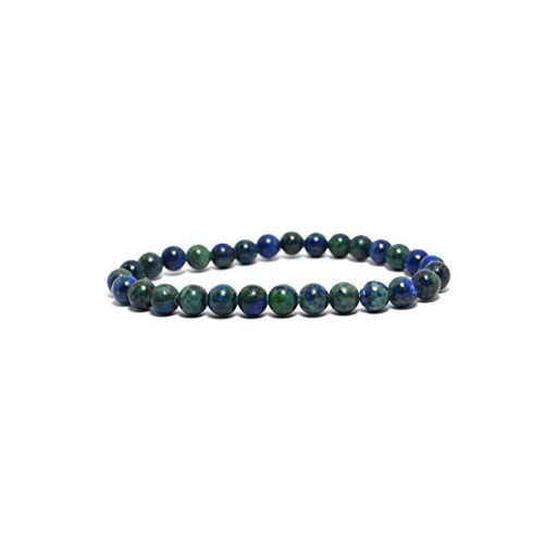 AZURITE 6MM GRADE (A) NATURAL ROUND BEADS