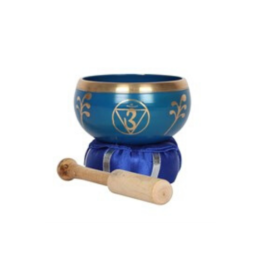 DEEP BLUE THIRD EYE CHAKRA BRASS SINGING BOWL