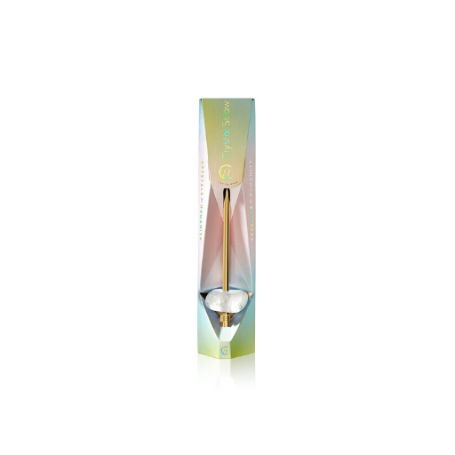 CLEAR QUARTZ CRYSTAL STRAW - YELLOW GOLD