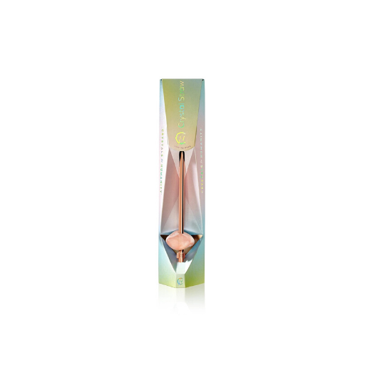 ROSE QUARTZ CRYSTAL STRAW - ROSE GOLD