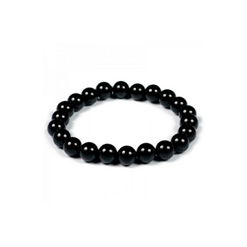 BLACK OBSIDIAN 8MM GRADE (A) NATURAL ROUND BEADS