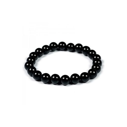 BLACK OBSIDIAN 8MM GRADE (A) NATURAL ROUND BEADS