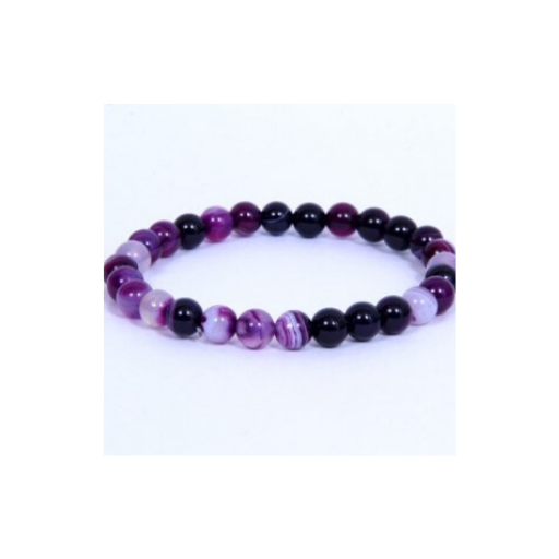 PURPLE AGATE 6MM GRADE (A) NATURAL ROUND BEADS