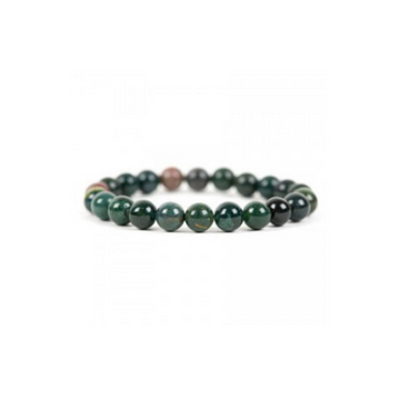 BLOODSTONE 8MM GRADE (A) NATURAL ROUND BEADS