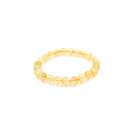 CITRINE 8MM GRADE (A) NATURAL ROUND BEADS