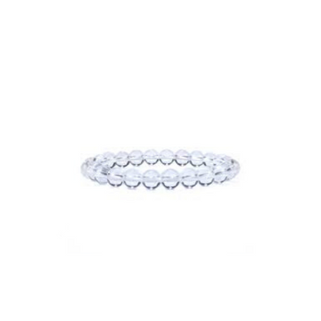 CLEAR QUARTZ 8MM GRADE (A) NATURAL ROUND BEADS