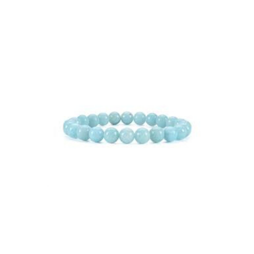 AQUAMARINE 8MM GRADE (A) NATURAL ROUND BEADS