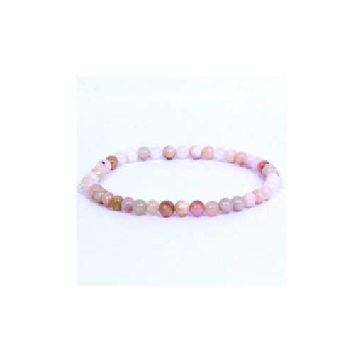 PINK OPAL 4MM GRADE (A) NATURAL ROUND BEADS