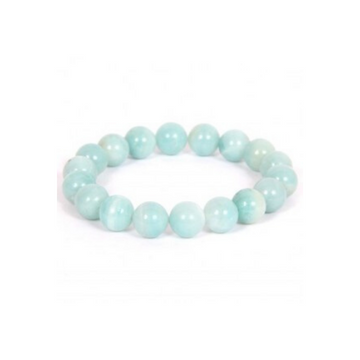 AMAZONITE 10MM GRADE (A) NATURAL ROUND BEADS