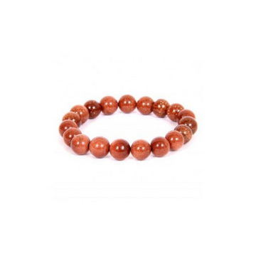 GOLDSTONE 10MM ROUND BEADS