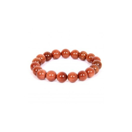 GOLDSTONE 10MM ROUND BEADS