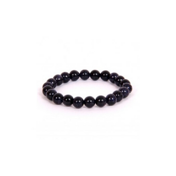 BLUE GOLDSTONE 8MM ROUND BEADS