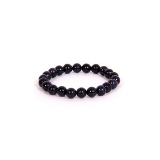 BLUE GOLDSTONE 8MM ROUND BEADS
