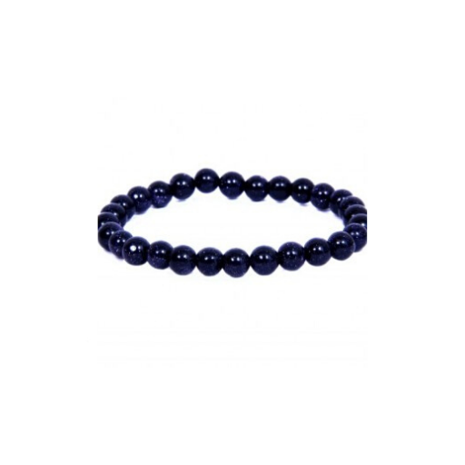 BLUE GOLDSTONE 6MM ROUND BEADS