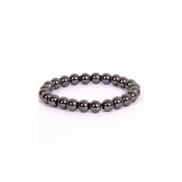 HEMATITE 8MM GRADE (A) NATURAL ROUND BEADS