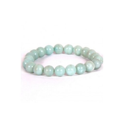 AMAZONITE 8MM GRADE (A) NATURAL ROUND BEADS