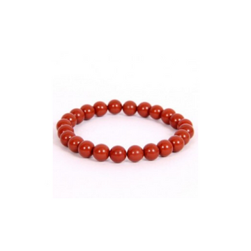RED JASPER 8MM GRADE (A) NATURAL ROUND BEADS